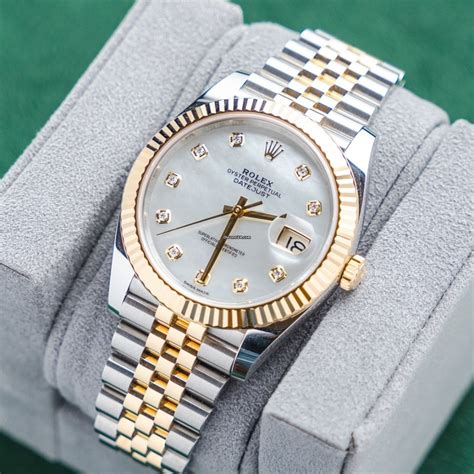 rolex datejust 41 mother of pearl dial|rolex 36mm datejust with diamonds.